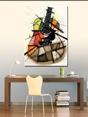 Kanvas Tablo Akustik Gitar