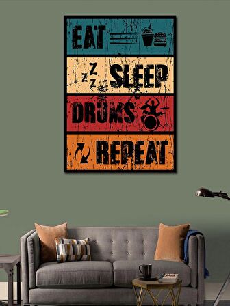 Kanvas Tablo Davulcu Baterist Temalı