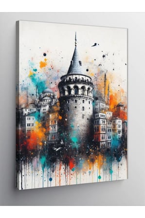 Kanvas Tablo İstanbul Galata Kulesi