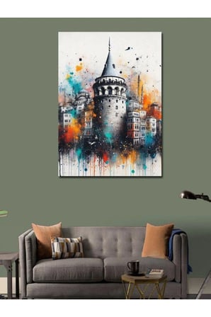 Kanvas Tablo İstanbul Galata Kulesi