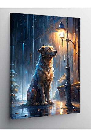 Kanvas Tablo Yağmur Ve Köpek