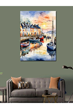 Kanvas Tablo Yelkenli Tekneler