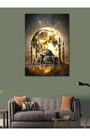 Kanvas Tablo Dolunay Ve Cami