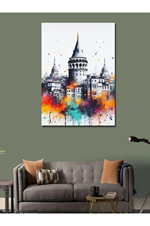 Kanvas Tablo İstanbul Galata Kulesi