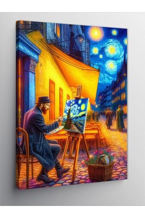 Kanvas Tablo Van Gogh Resim Çizerken