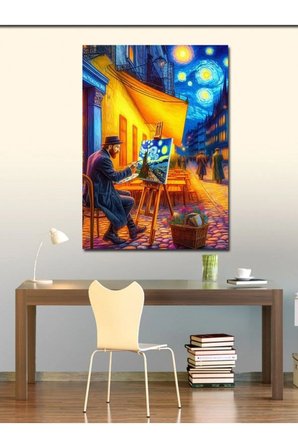 Kanvas Tablo Van Gogh Resim Çizerken