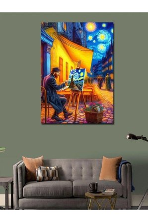 Kanvas Tablo Van Gogh Resim Çizerken
