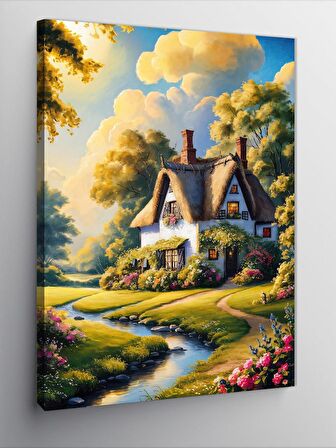 Kanvas Tablo Köy Evi