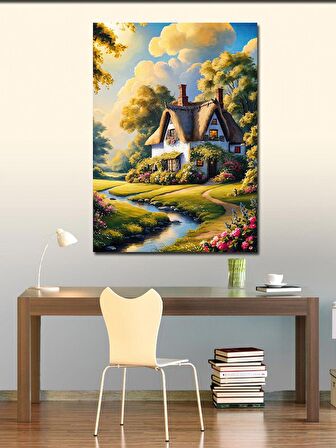 Kanvas Tablo Köy Evi