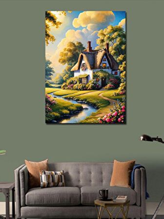 Kanvas Tablo Köy Evi