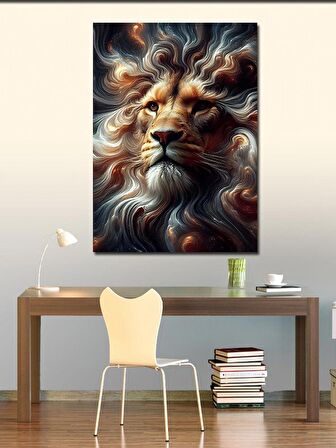 Kanvas Tablo Soyut Aslan