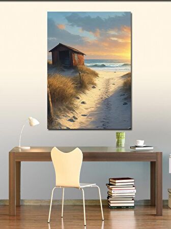 Kanvas Tablo Sahil Ve Tiny House