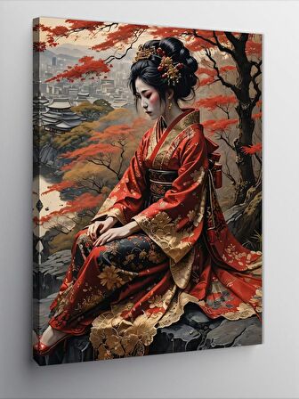 Kanvas Tablo Japon Kadın