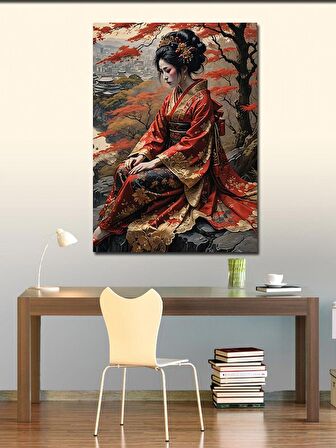 Kanvas Tablo Japon Kadın