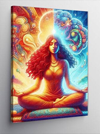 Kanvas Tablo Yoga Yapan Kız