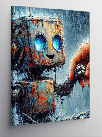 Kanvas Tablo Küçük Robot