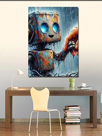 Kanvas Tablo Küçük Robot