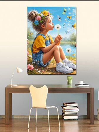 Kanvas Tablo Ufak Çocuk Ve Şeytan Tüyü