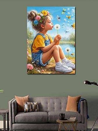 Kanvas Tablo Ufak Çocuk Ve Şeytan Tüyü