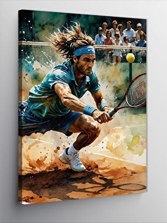 Kanvas Tablo Tenis Oynayan Adam