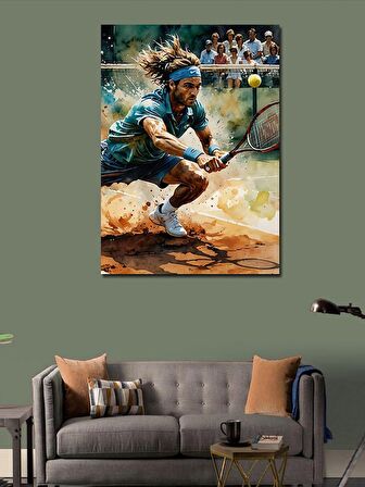 Kanvas Tablo Tenis Oynayan Adam