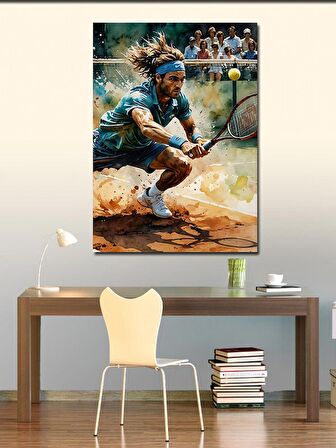 Kanvas Tablo Tenis Oynayan Adam