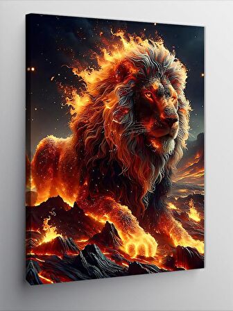 Kanvas Tablo Alevli Aslan