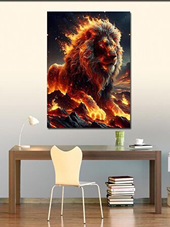 Kanvas Tablo Alevli Aslan