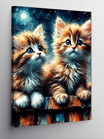 Kanvas Tablo Yavru Kediler