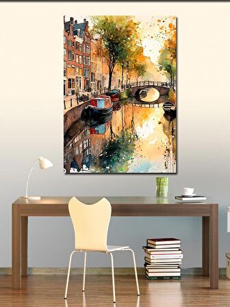 Kanvas Tablo Amsterdam Evleri