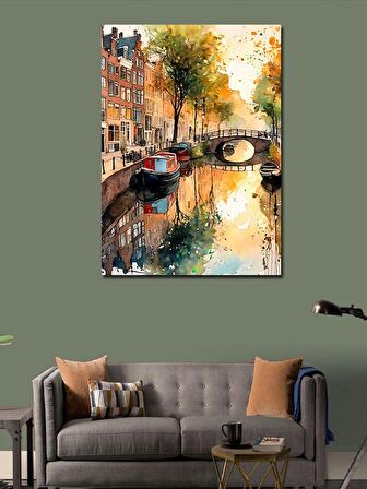 Kanvas Tablo Amsterdam Evleri