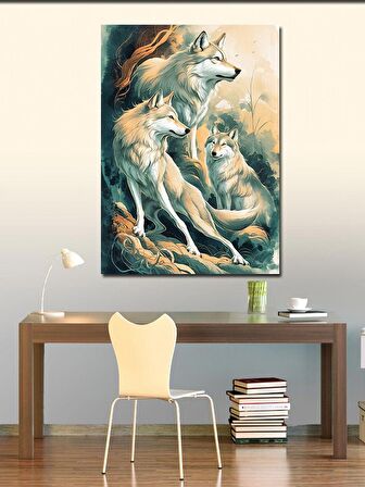 Kanvas Tablo Beyaz Çiçekler Ve Renkler