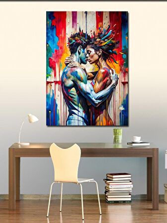 Kanvas Tablo Buharlı Tren Ve Dolunay