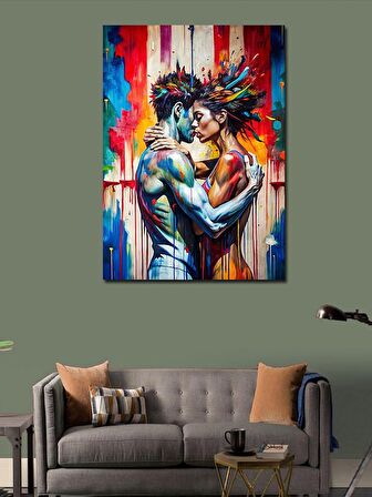 Kanvas Tablo Buharlı Tren Ve Dolunay