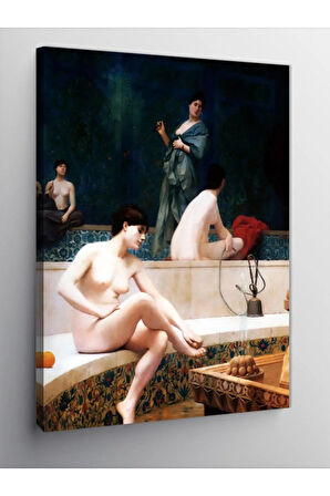Kanvas Tablo Hamam Taşında Keyif