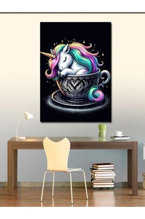 Kanvas Tablo Fincandaki Unicorn