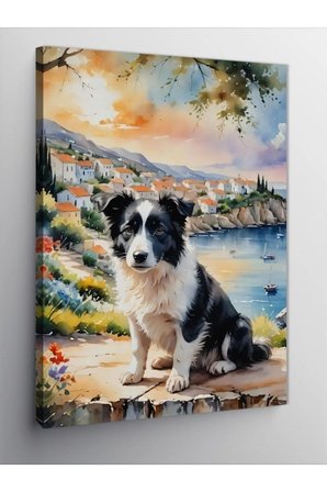Kanvas Tablo Siyah Beyaz Desenli Kedi