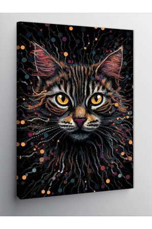 Kanvas Tablo Gözleri Parlayan Kedi