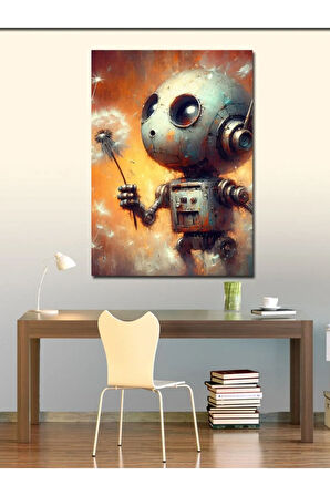 Kanvas Tablo Sevimli Robot