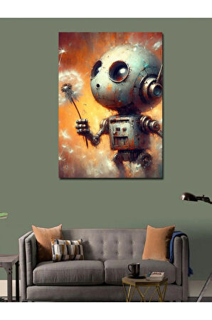 Kanvas Tablo Sevimli Robot