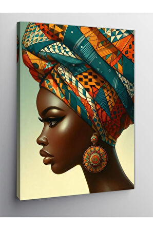 Kanvas Tablo Afrikalı Kadın Portresi