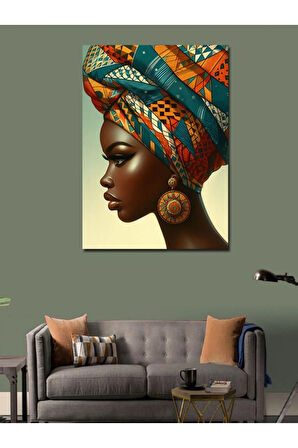 Kanvas Tablo Afrikalı Kadın Portresi