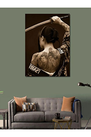 Kanvas Tablo Samuray Kadın