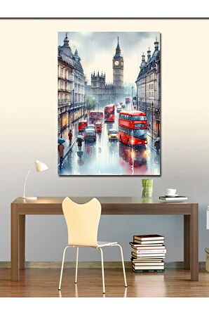 Kanvas Tablo Londra Otobüs Ve Big Ben