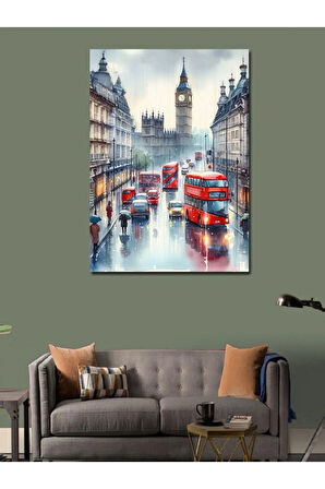 Kanvas Tablo Londra Otobüs Ve Big Ben