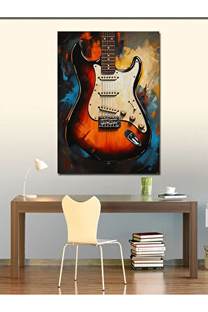 Kanvas Tablo Elektro Gitar