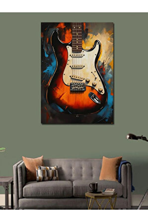 Kanvas Tablo Elektro Gitar