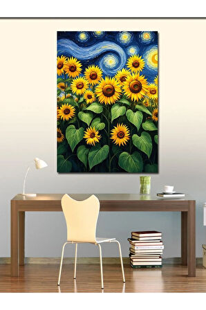 Kanvas Tablo Ayçiçeği Tarlası