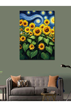Kanvas Tablo Ayçiçeği Tarlası