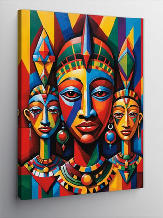 Kanvas Tablo Afrika Maskesi Çeşitliliği
